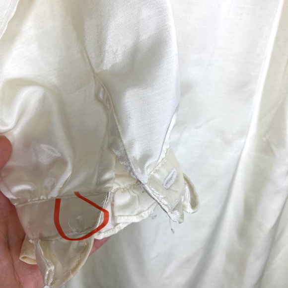 Jodie Arden Vintage Sleep Wear Robe Cream Embroidered Floral Small Pijama - Picture 16 of 16